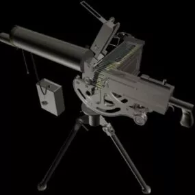 M1919 Browning Machine Gun 3d model