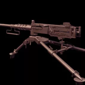M2 Browning Heavy Machine Gun 3d model