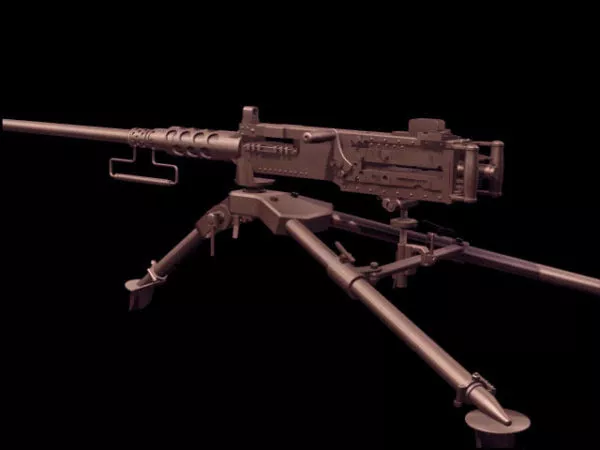 M2 Browning Heavy Machine Gun Free 3d Model - .Max, .Vray - Open3dModel