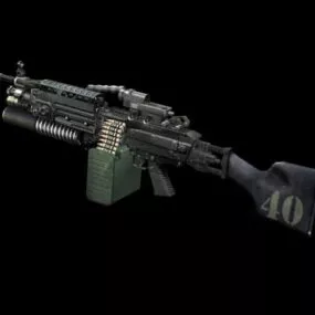 M249 Light Machine Gun 3d model