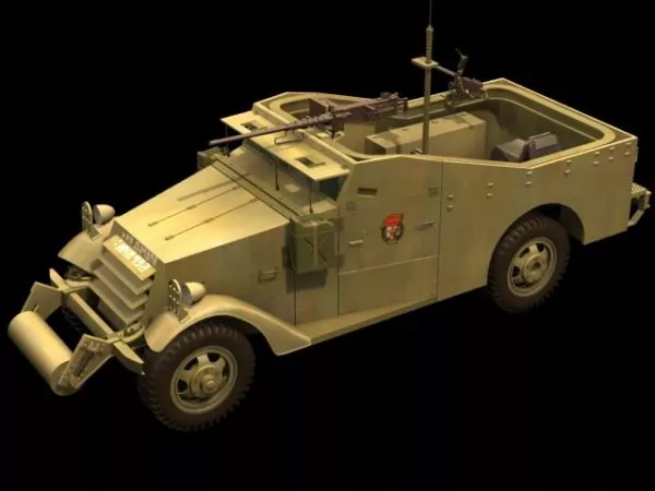 M3 Scout Car 3d model M3 Scout Car 3d model