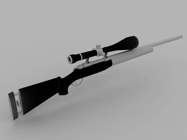 M40a1 Sniper Rifle 3d model M40a1 Sniper Rifle 3d model