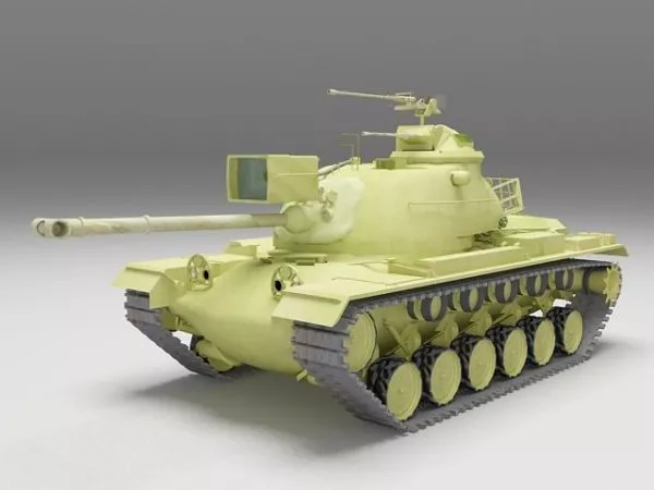 M48 Patton Tank 3d model M48 Patton Tank 3d model