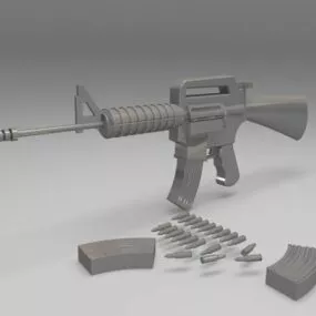 M4a1 Carbine Assault Rifle 3d model