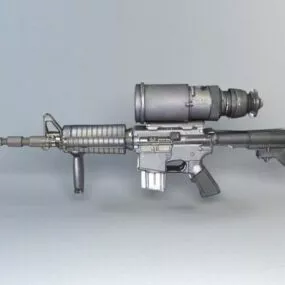 M4a1 With An/pvs-4 3d model