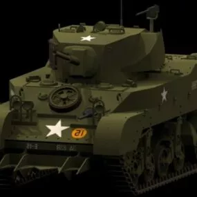 M5a1 Light Tank 3d model