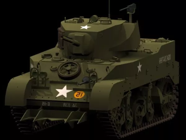 M5a1 Light Tank 3d model M5a1 Light Tank 3d model