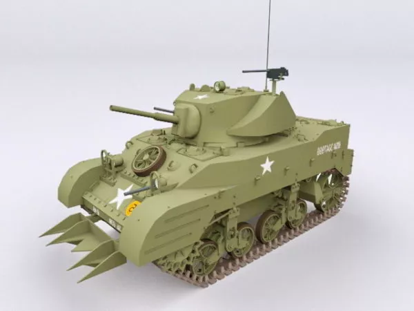 M5a1 Stuart Light Tank 3d model M5a1 Stuart Light Tank 3d model