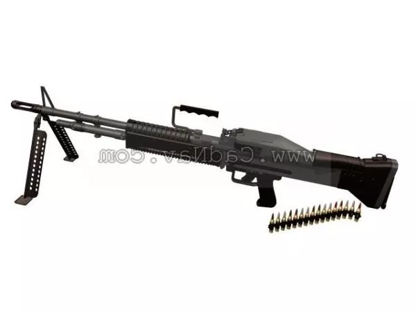 M60 Light Machine Gun 3d model M60 Light Machine Gun 3d model