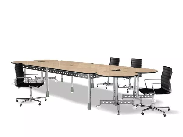 Small Conference Table Smooth Edge 3d model