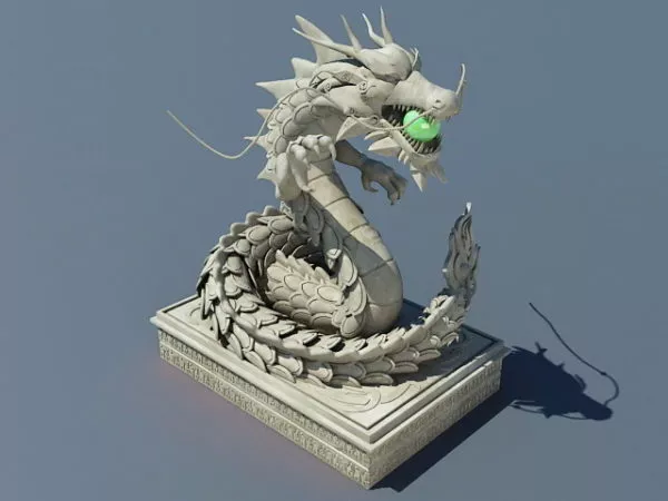 Magic Dragon Statue 3d model Magic Dragon Statue 3d model
