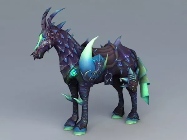 Beautiful Horse With Saddle 3d model
