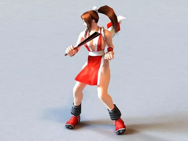 Mai Shiranui Rigged & Animated 3d model Mai Shiranui Rigged & Animated 3d model