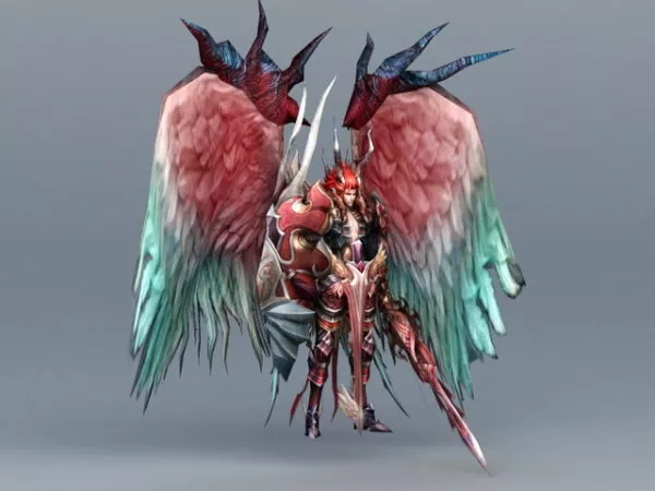 Sad Angel Statue 3d model