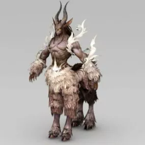 Male Centaur With Horns 3d model