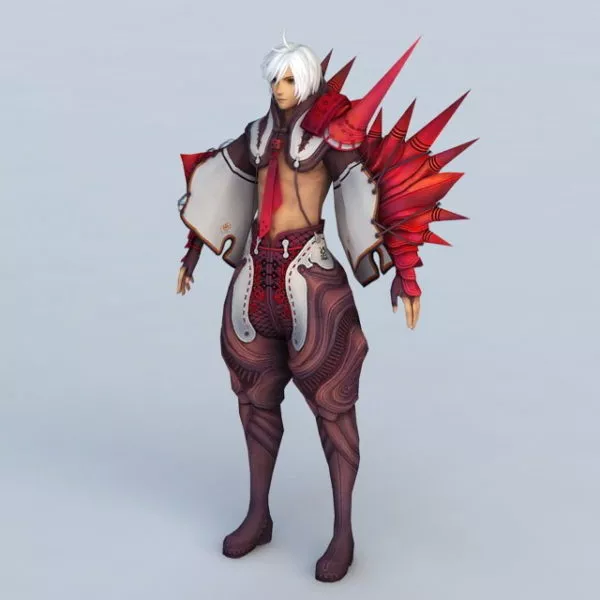 Male Dragon Warrior 3d model Male Dragon Warrior 3d model