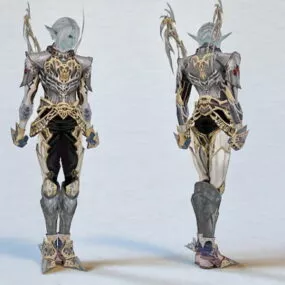 Male Elf Warrior 3d model