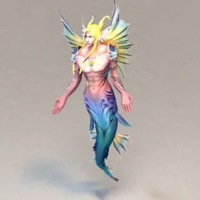 Male Mermaid 3d model