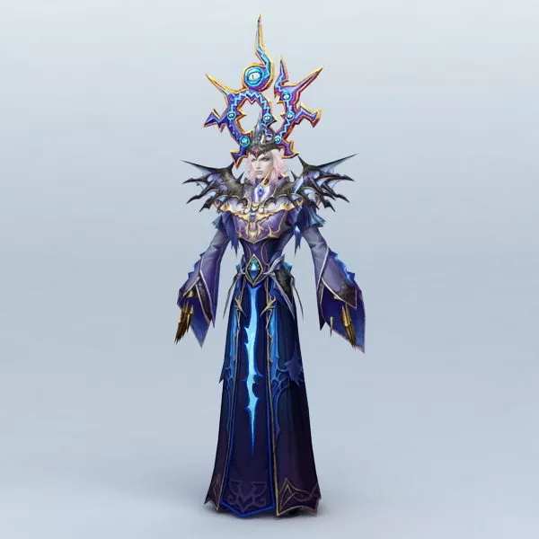 Male Necromancer Character 3d model Male Necromancer Character 3d model