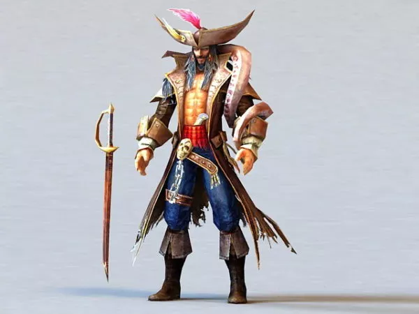 Male Pirate Captain 3d model Male Pirate Captain 3d model