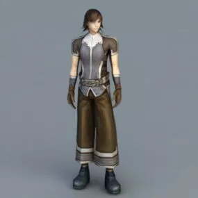 Male Scholar Mage 3d model