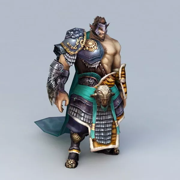 Male Warrior Character Animated & Rigged 3d model Male Warrior Character Animated & Rigged 3d model