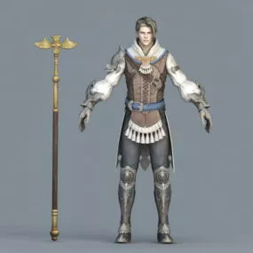 Male Wizard Concept Art 3d model
