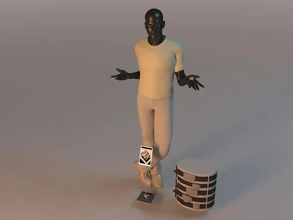 Mannequin With Stand 3d model