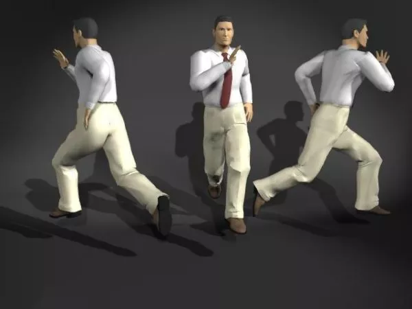 Man Faster Running Pose 3d model Man Faster Running Pose 3d model