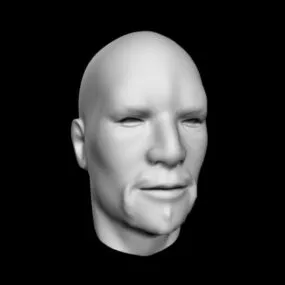 Man Head Basic Polygon 3d model