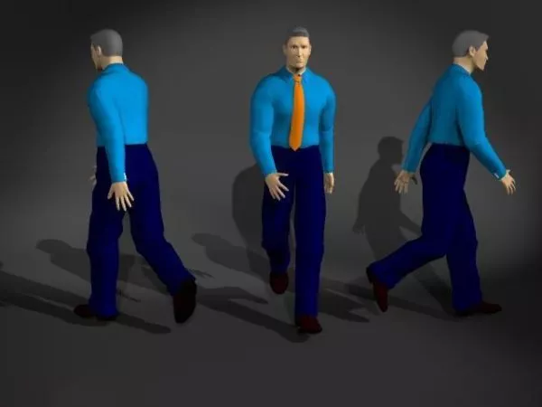Character Man In Dress Shirt And Tie 3d model Character Man In Dress Shirt And Tie 3d model