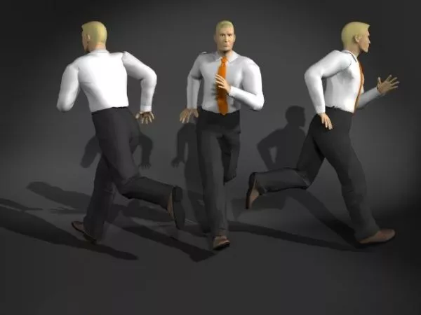 Man In Running Pose 3d model Man In Running Pose 3d model