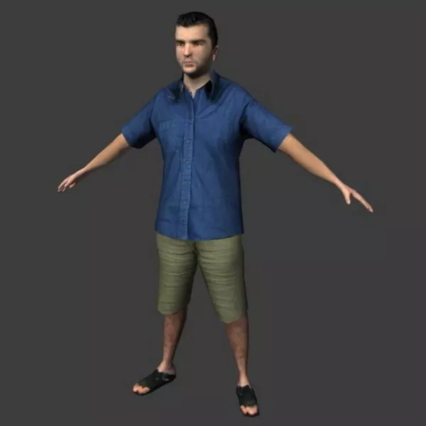 Cowl Neck Shirt Clothing 3d model