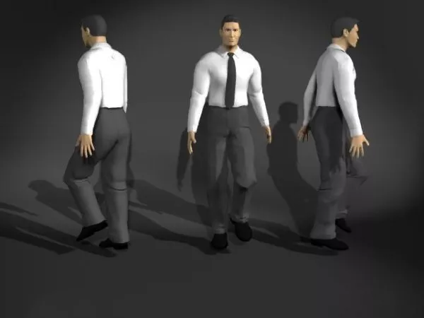 Man In Walking Pose Character 3d model Man In Walking Pose Character 3d model