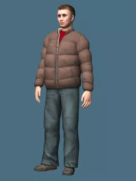 Man In Winter Jacket 3d model Man In Winter Jacket 3d model