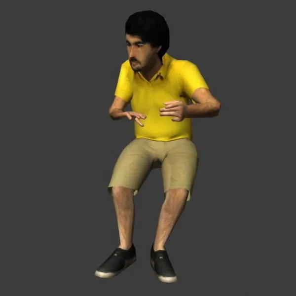 Man Poses Character 3d model Man Poses Character 3d model
