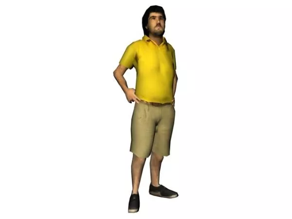 Character Man Standing With Hands Akimbo 3d model Character Man Standing With Hands Akimbo 3d model