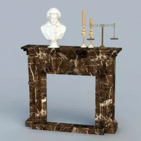 Marble Fireplace 3d model