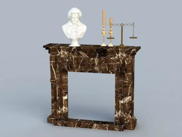 Marble Fireplace 3d model Marble Fireplace 3d model