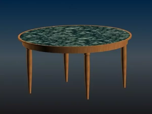 Marble Top Dining Table 3d model Marble Top Dining Table 3d model