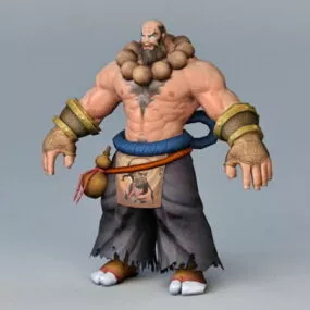Martial Artist Monk Rigged And Animated 3d model