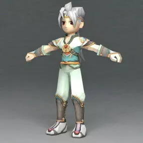 Martial Arts Anime Guy 3d model
