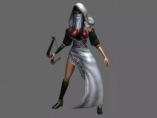 Masked Female Archer 3d model Masked Female Archer 3d model