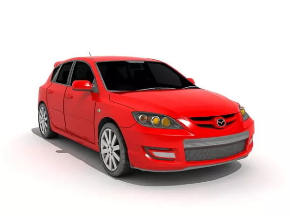 Mazda 3 Compact Car 3d model Mazda 3 Compact Car 3d model
