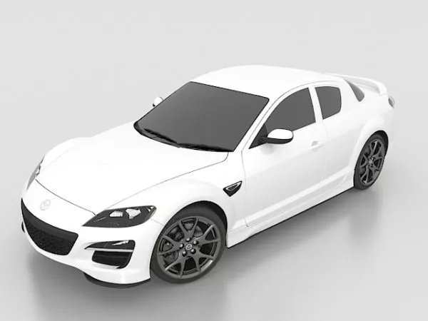 Car Mazda Rx7 Blue 3d model