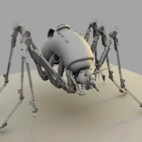 Robot Mechanical Spider Character 3d model