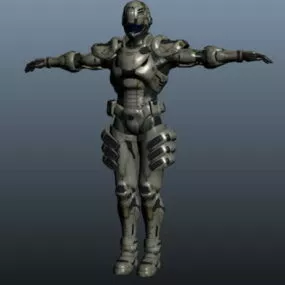 Mechanical Warrior Chracter 3d model