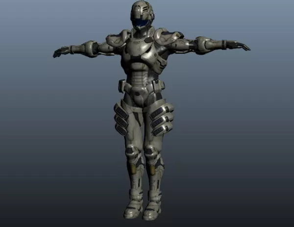 Mechanical Warrior Chracter 3d model Mechanical Warrior Chracter 3d model