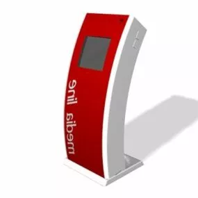 Media Advertising Kiosk 3d model