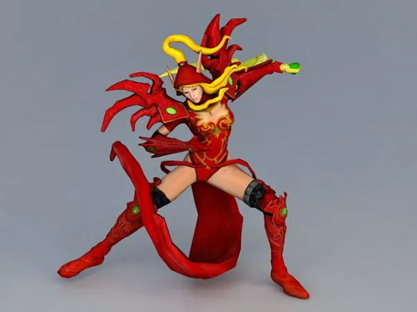 Medieval Art Female Assassin 3d model Medieval Art Female Assassin 3d model